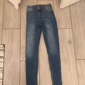 American Eagle super stretchy dark jeans size 0